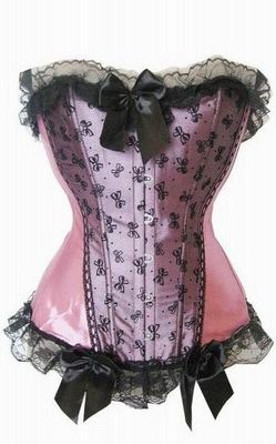 Pink and Black Burlesque Corset